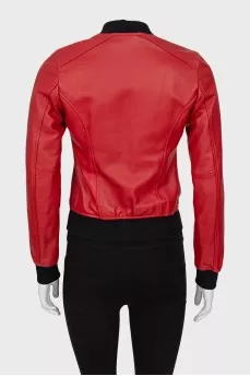 Red leather jacket