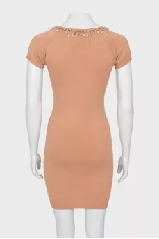 Decorated short sleeve dress