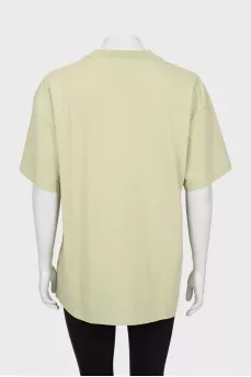 Green straight fit T-shirt