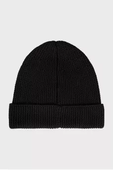 Men's knitted hat in black