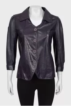 Purple leather jacket