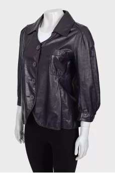 Purple leather jacket