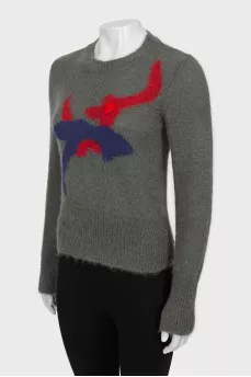 Green fleece sweater