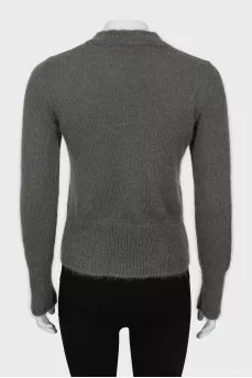 Green fleece sweater