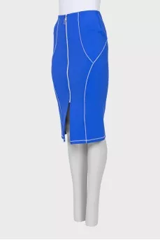 Blue pencil skirt with tag