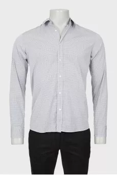 Men's gray checkered shirt