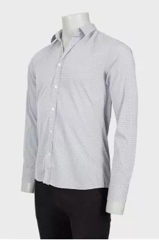 Men's gray checkered shirt