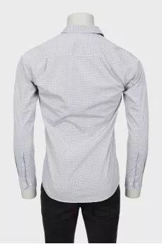 Men's gray checkered shirt