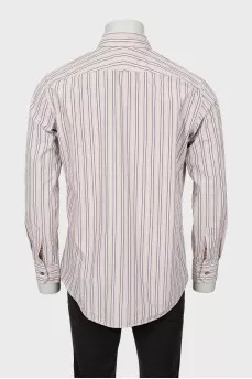 Men's mixed color striped shirt