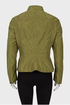 Green fitted windbreaker