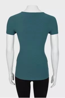 Green ribbed T-shirt