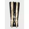 Two-tone high heel boots