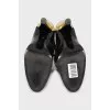 Two-tone high heel boots