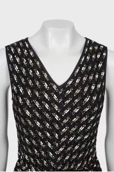 Woven sequin dress
