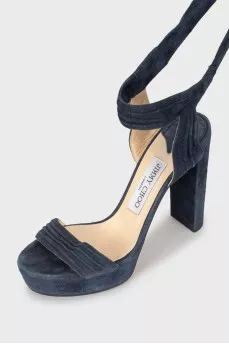 Suede strappy sandals