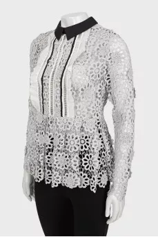 Woven collared blouse