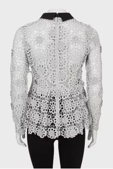 Woven collared blouse