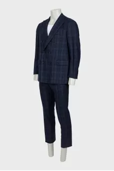 Men's checkered suit
