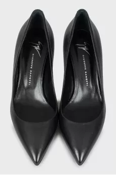 Black leather shoes