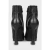 Leather ankle boots with sculpted heels