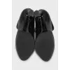 Leather ankle boots with sculpted heels