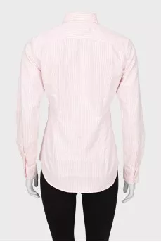 Striped shirt with brand logo