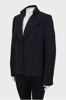 Black jacket with square lapels