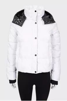 Black and white quilted jacket