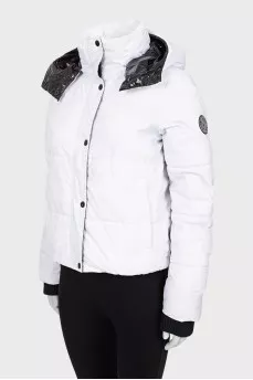 Black and white quilted jacket