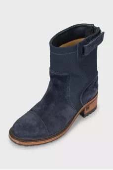 Combined blue boots