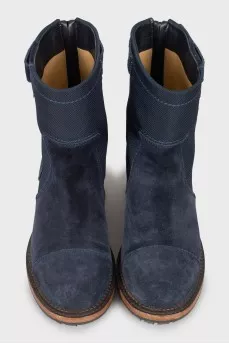 Combined blue boots