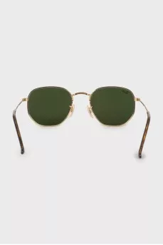 Gold-tone sunglasses with mirrored lenses
