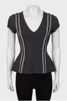 Slim fit T-shirt with cuffs