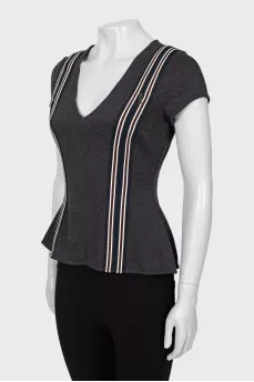 Slim fit T-shirt with cuffs