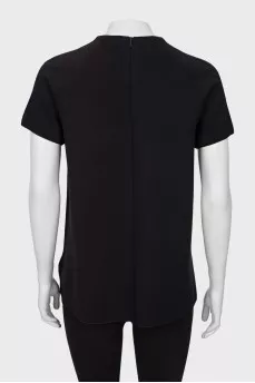 Black T-shirt with decor