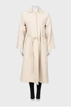 Beige maxi coat