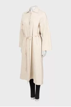 Beige maxi coat