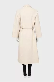 Beige maxi coat