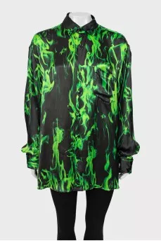 Two-tone printed shirt