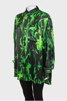 Two-tone printed shirt
