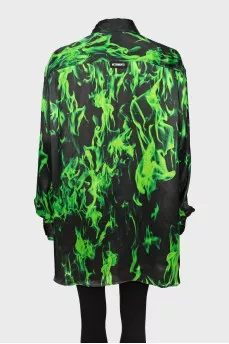 Two-tone printed shirt