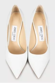 White shoes with glitter
