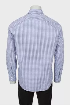 Men's blue checkered shirt