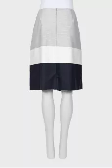Three-color loose-fitting skirt