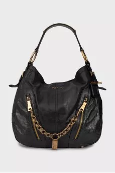 Сумка Vitello Shine Zippy Detail Hobo Bag Baltico