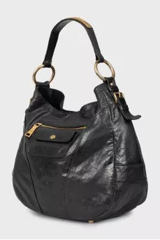 Сумка Vitello Shine Zippy Detail Hobo Bag Baltico