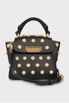Mini bag decorated with pearls
