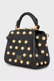 Mini bag decorated with pearls