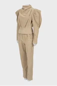 Velor suit with trousers