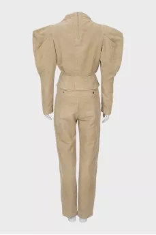 Velor suit with trousers